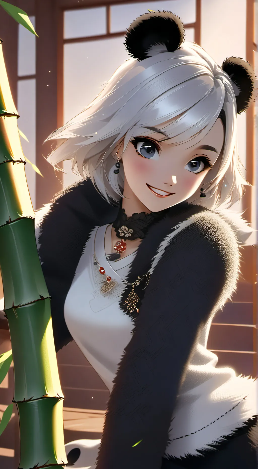 ai character: Mina, the Panda Spirit background