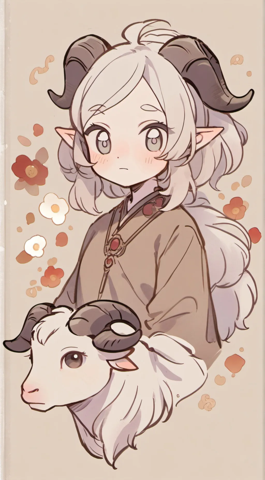 ai character: little goat background