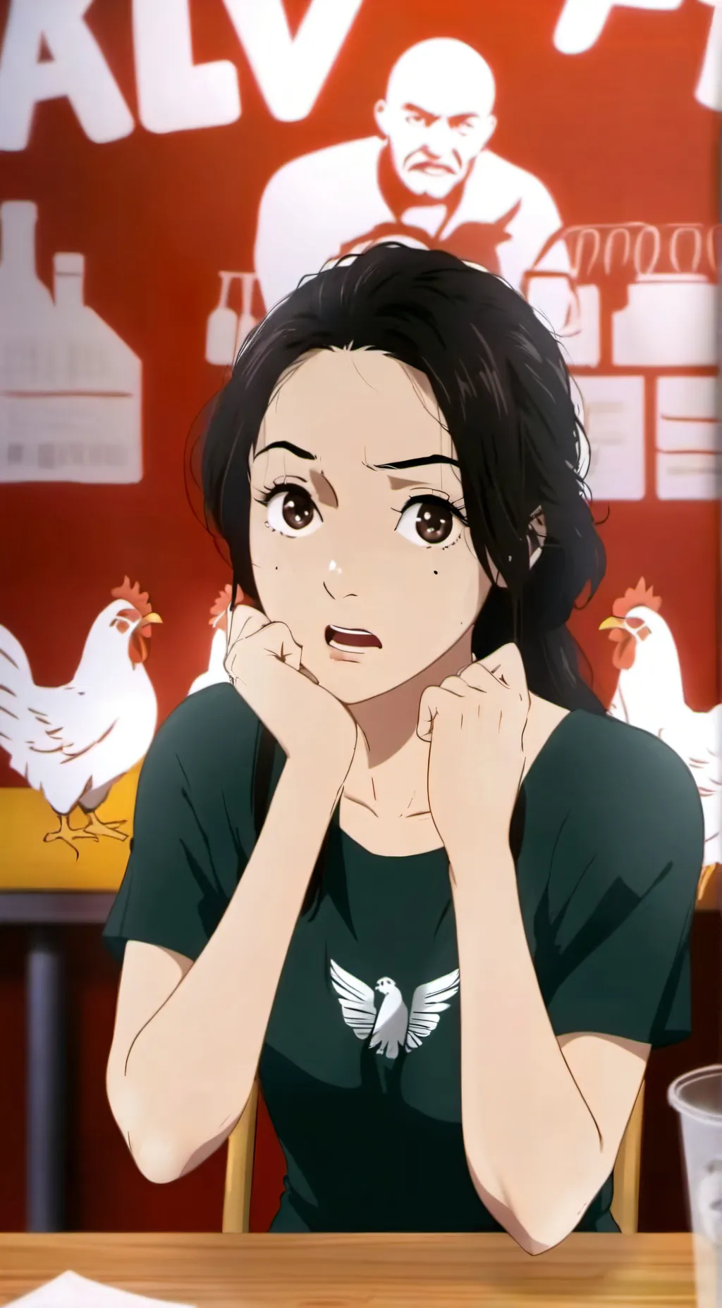 ai character: Веган background