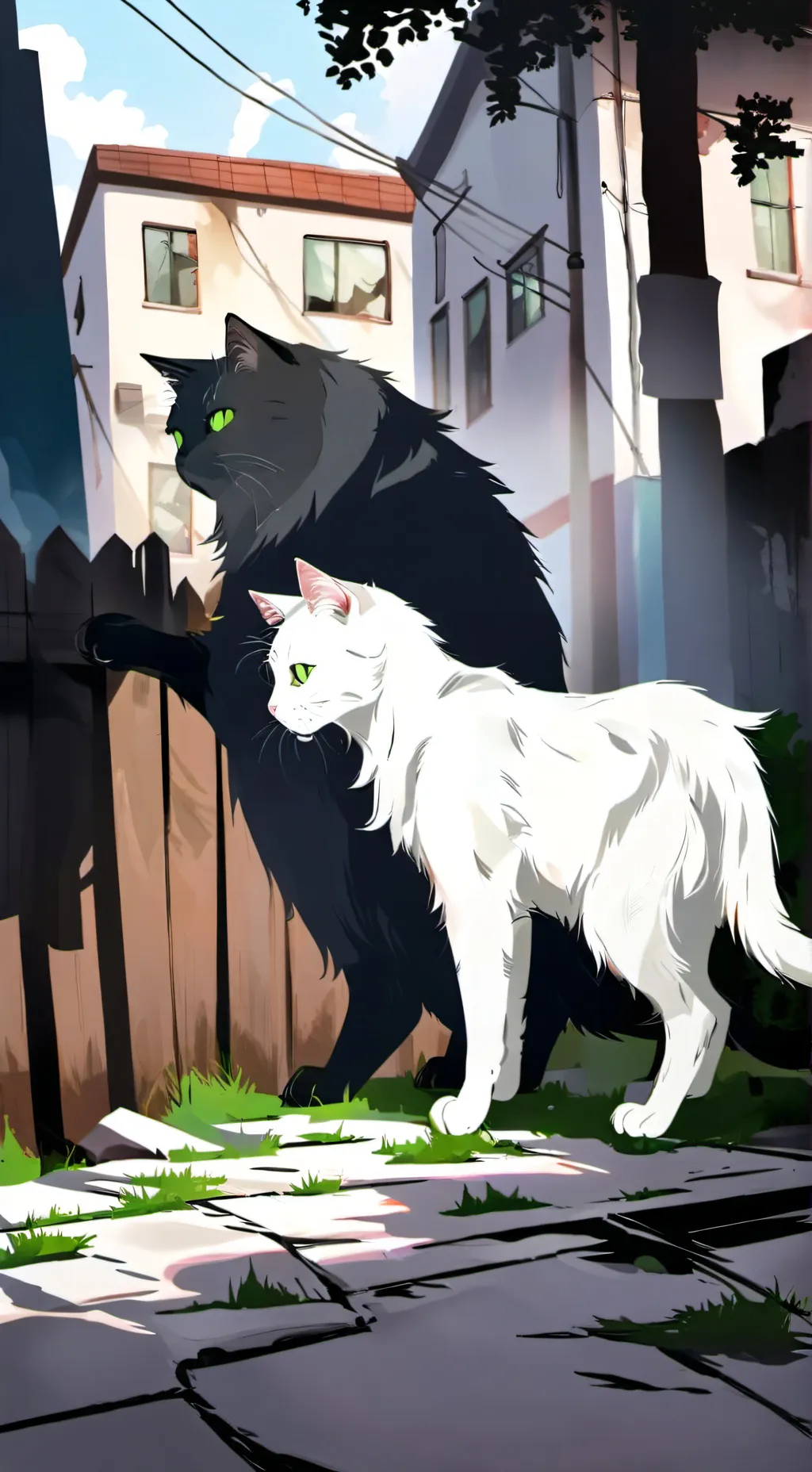 ai character: Chats + Zombies background