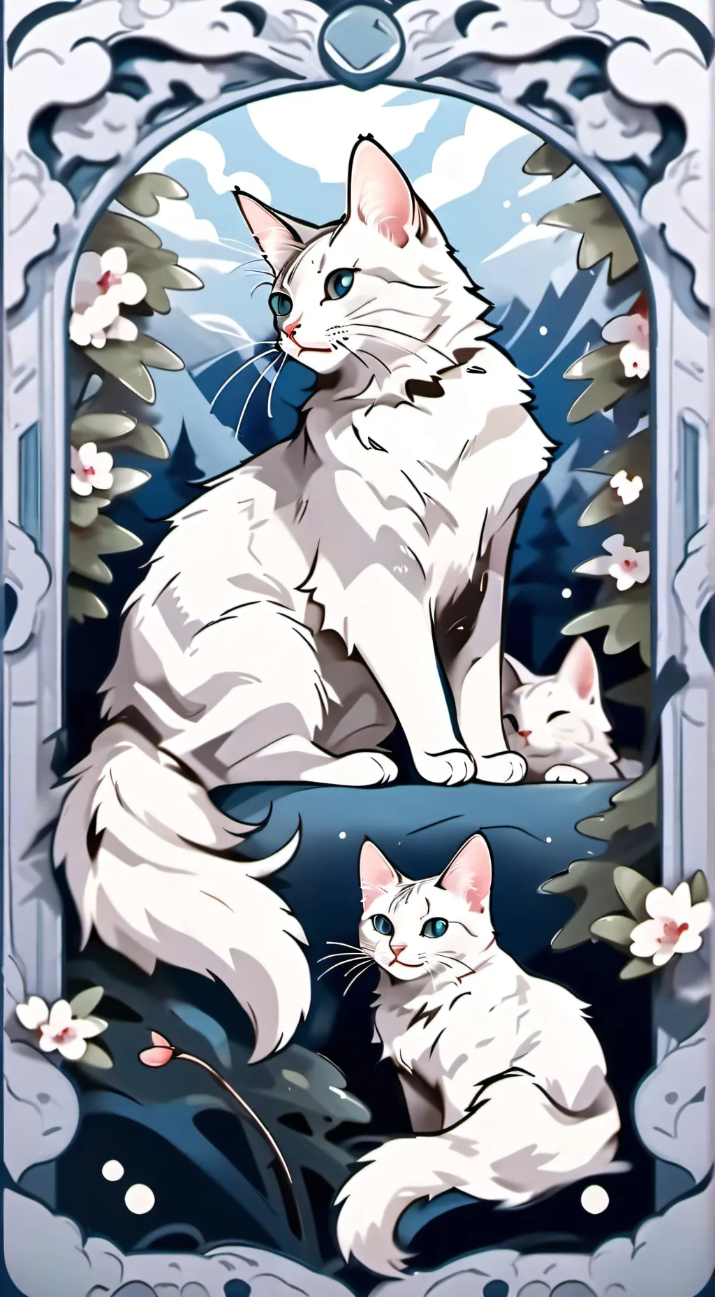 ai character: ds cat!  background