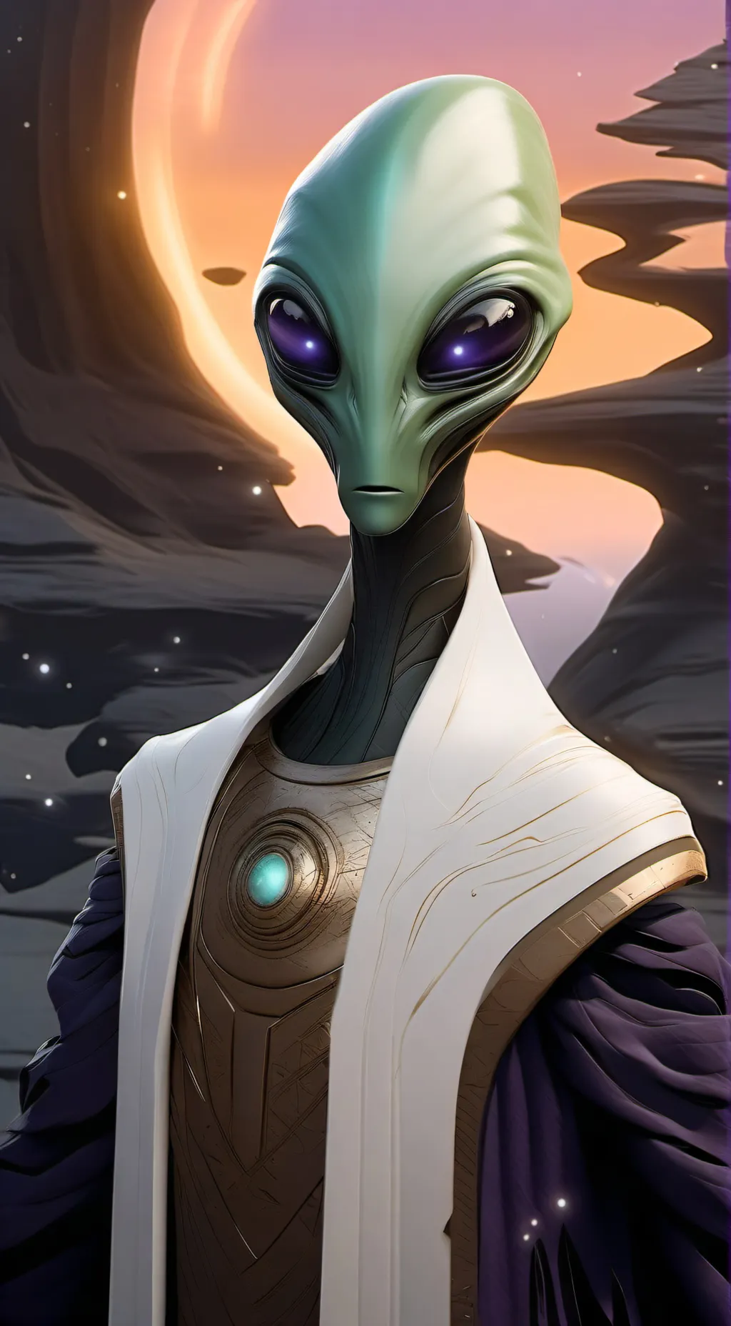 ai character: Alien background