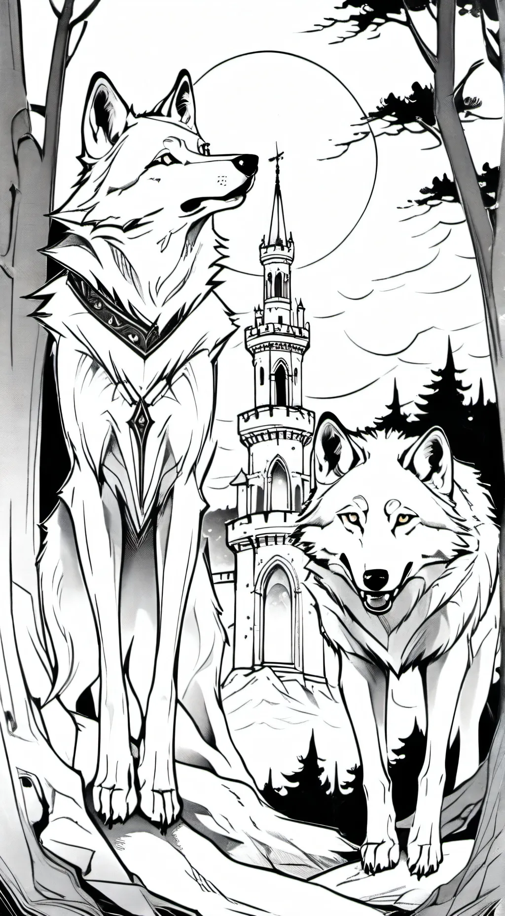 ai character: Wolf( witch watch) background
