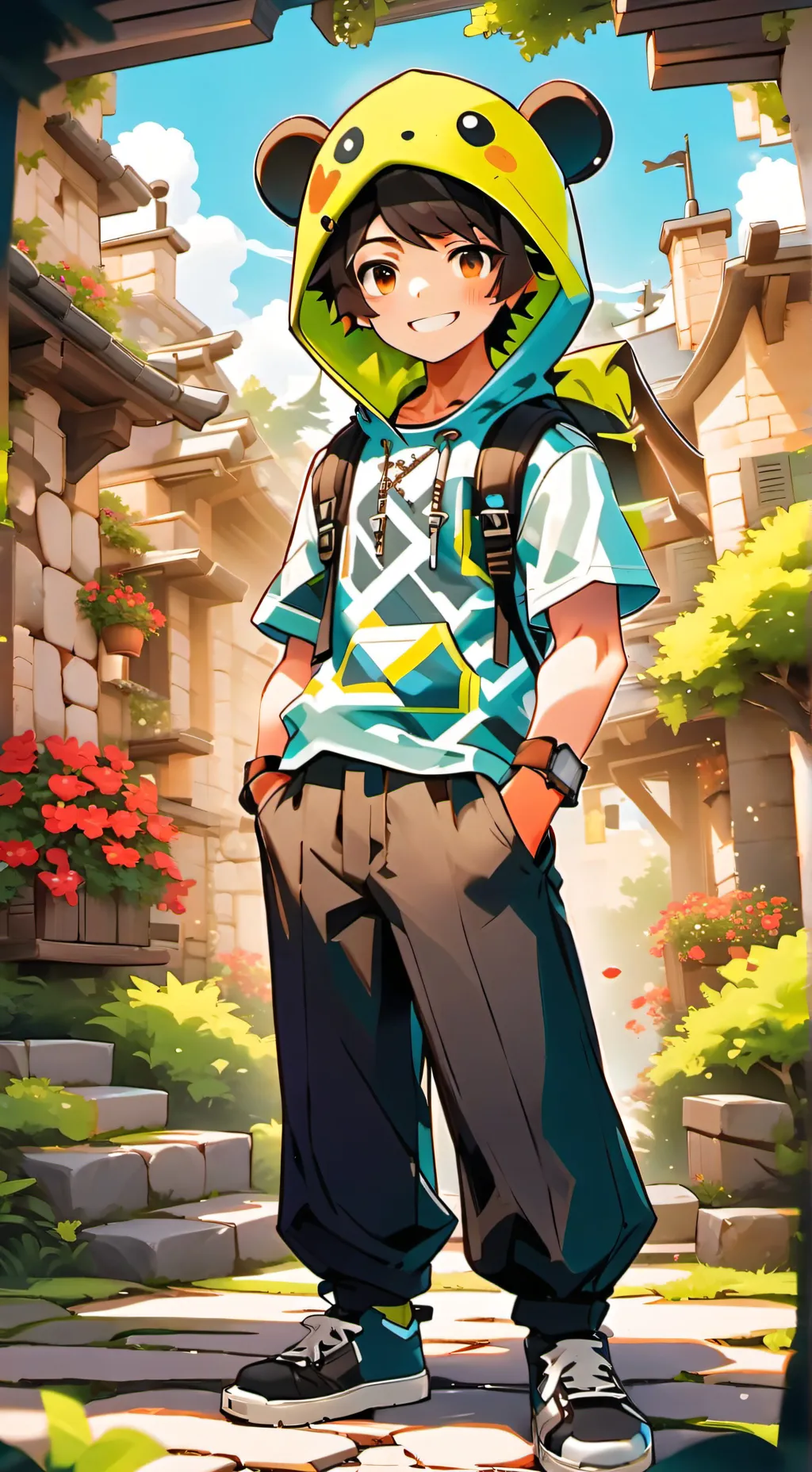 ai character: Роблоксер background