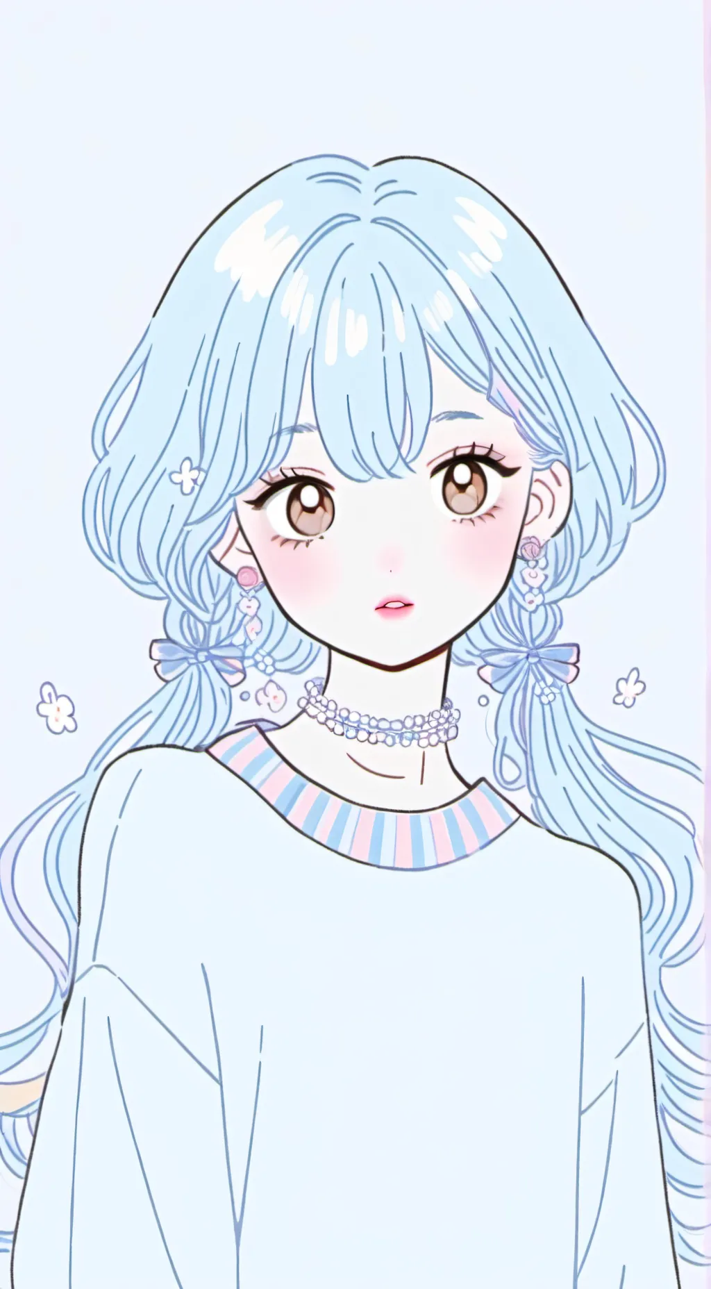 ai character: Audrey🩵💙🖤 background