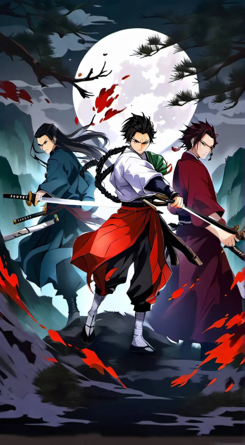 ai character: kimetsu no yaiba  background