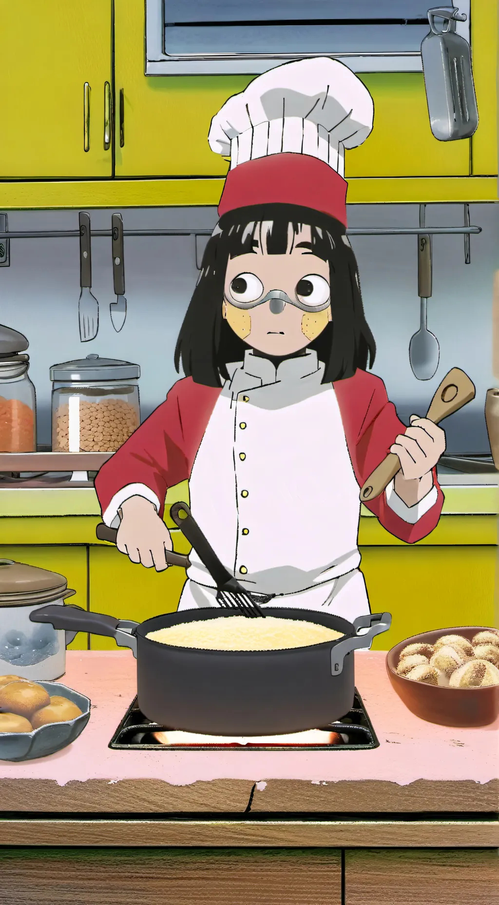 ai character: HH Baking 👩‍🍳👩‍🍳 background