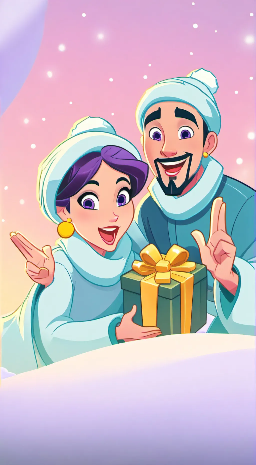 ai character: Cellular Christmas background