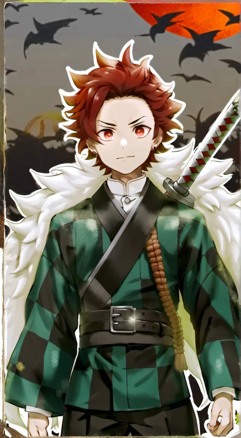 ai character: tanjiro  background