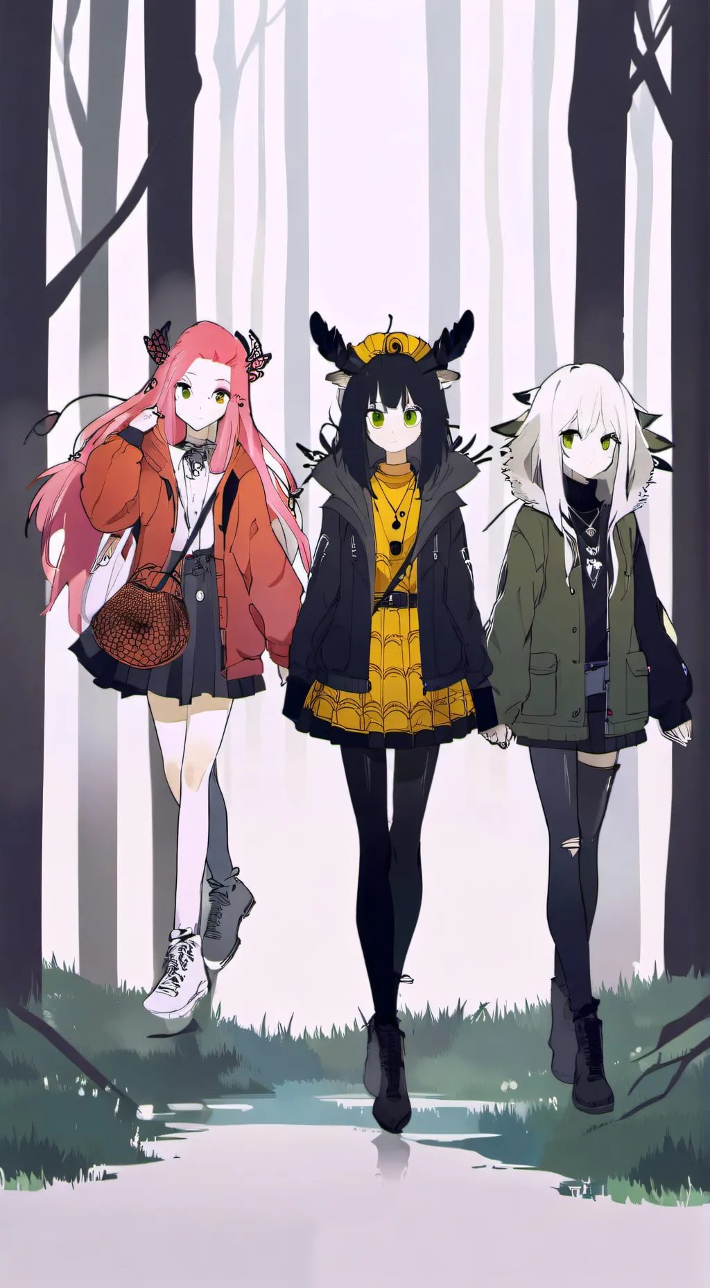 ai character: status web girl  background