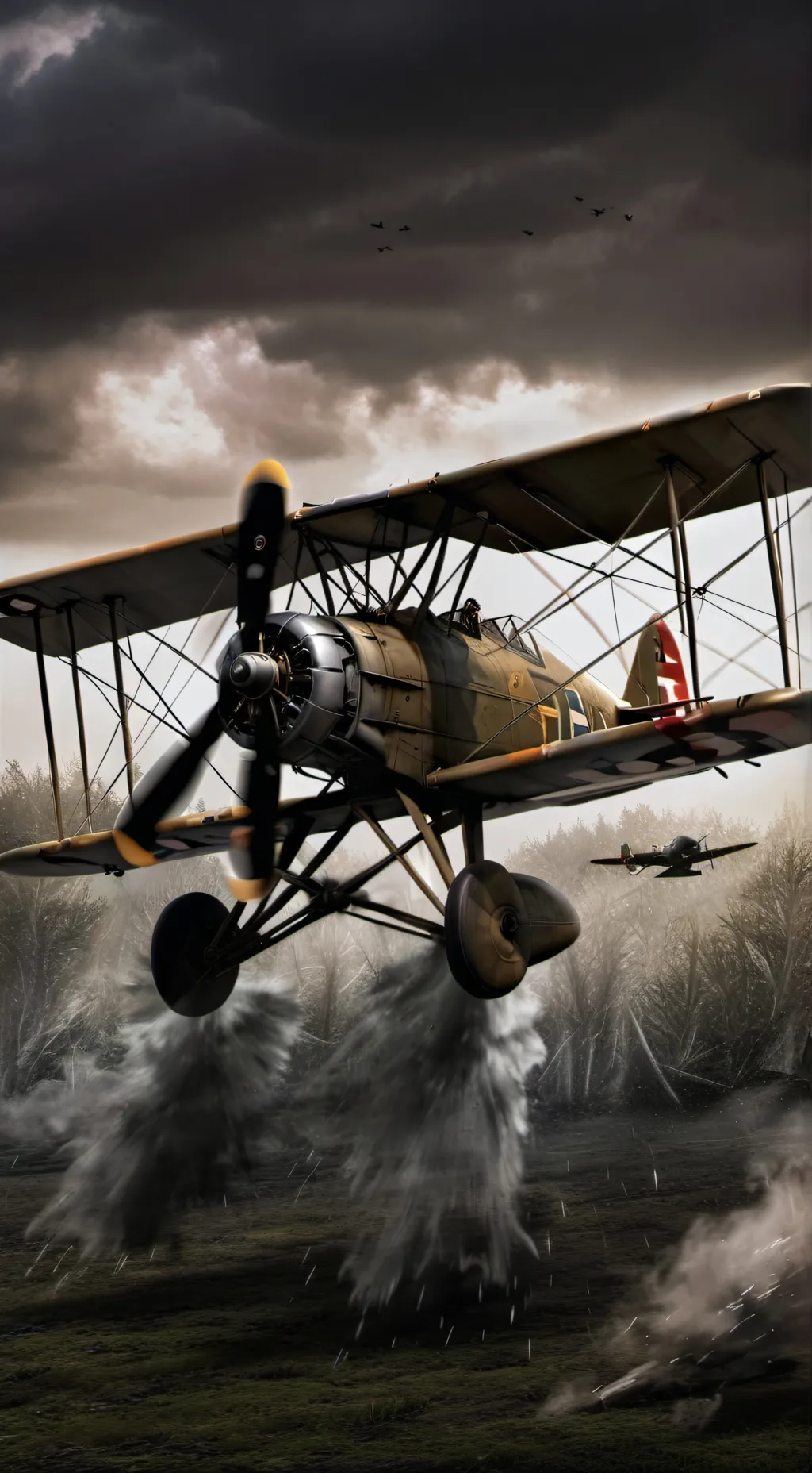 ai character: World War 1 Plane background