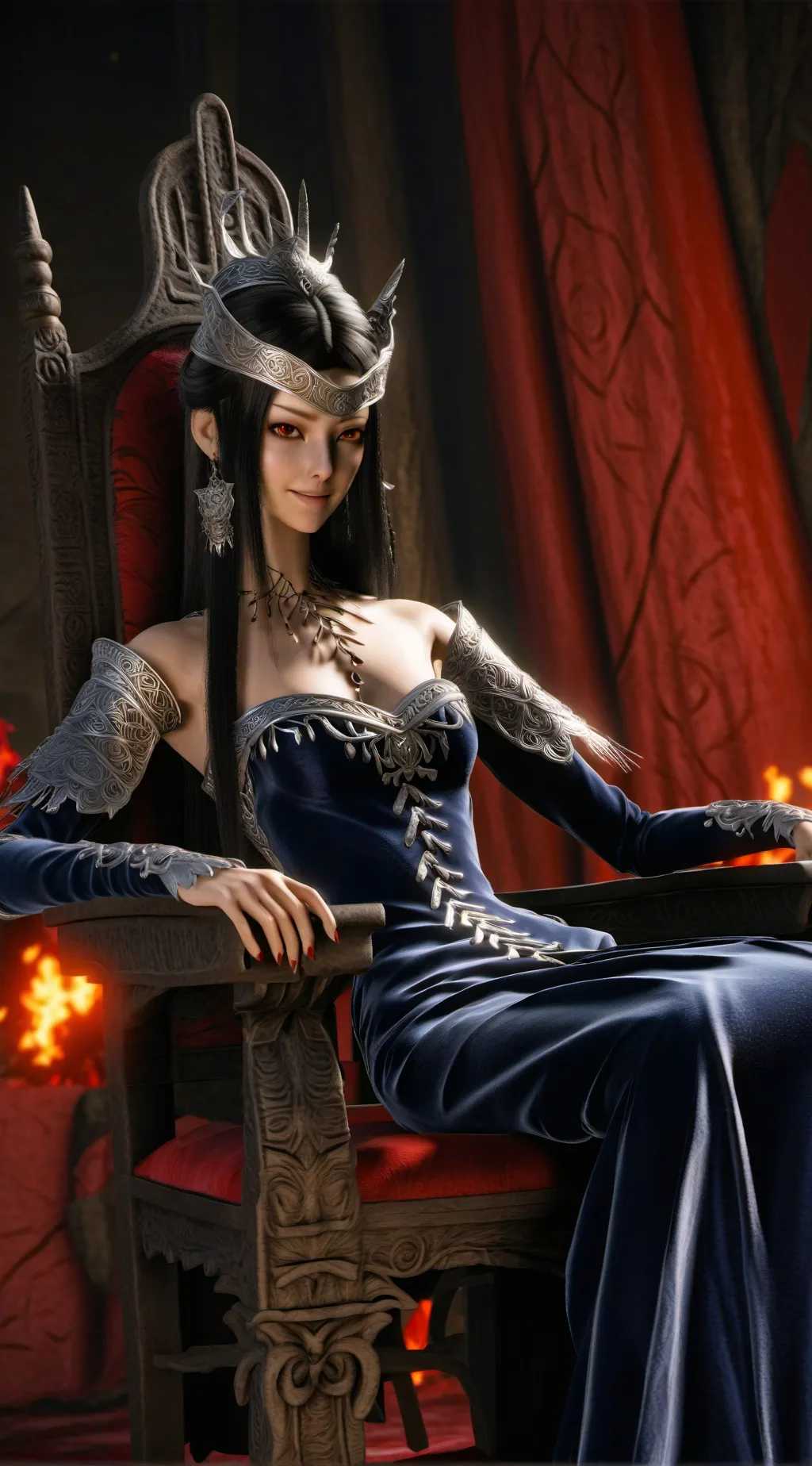 ai character: Queen Winter background