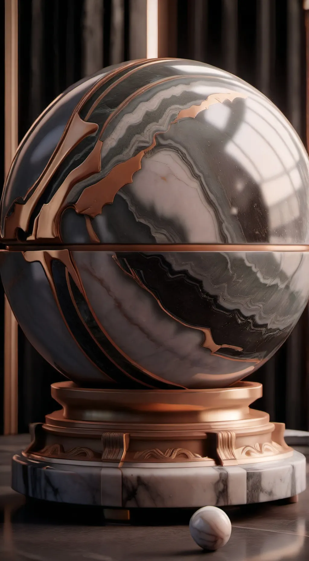 ai character: marble background