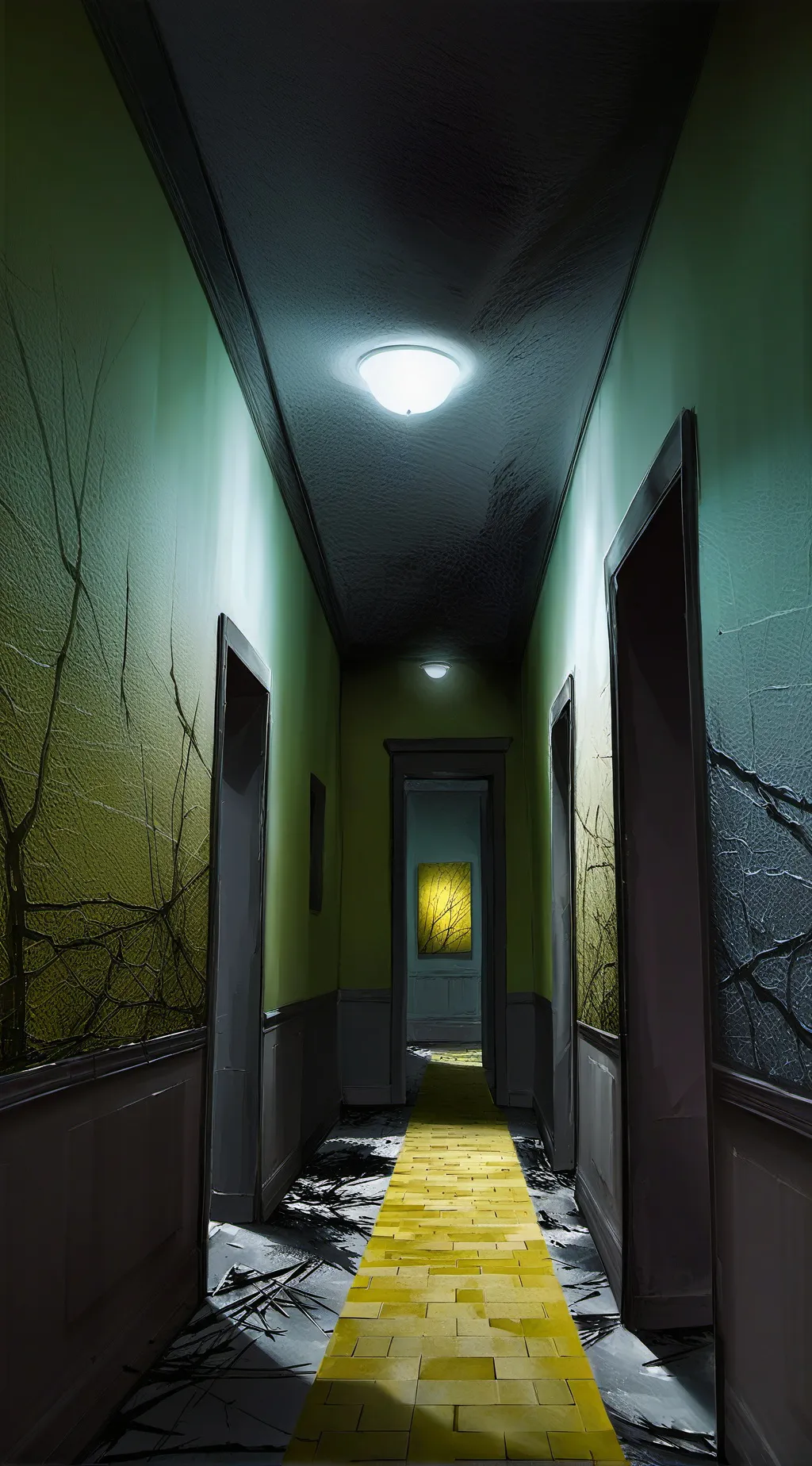 ai character: scp049 in backroom background