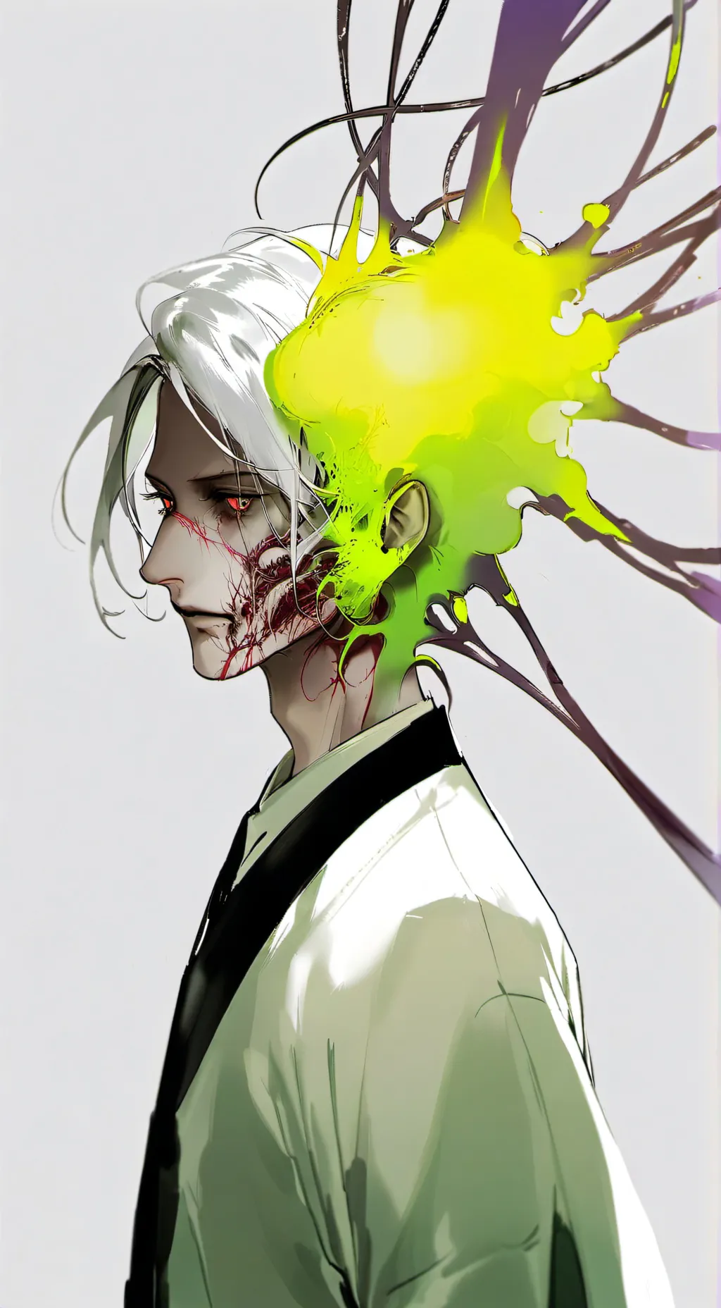 ai character: smile infection  background