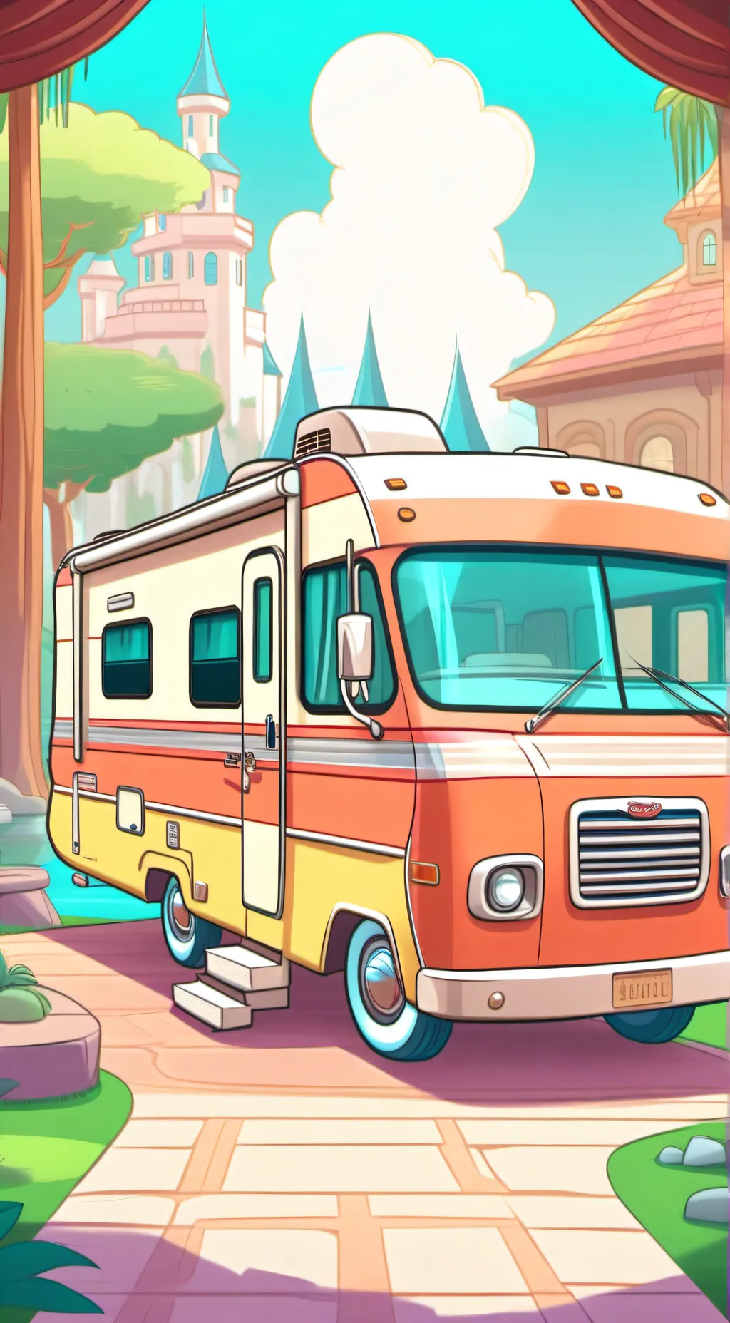 ai character: Family road trip!! background