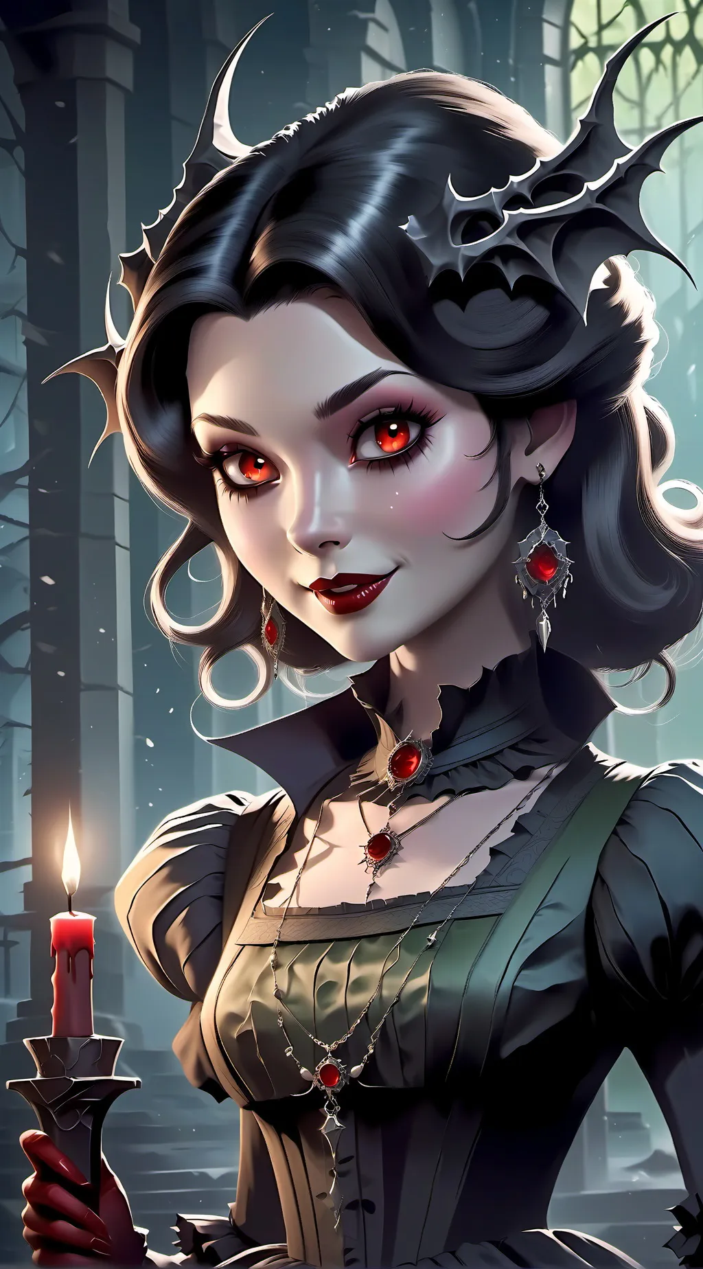 ai character: Evil Mavis ￼ background