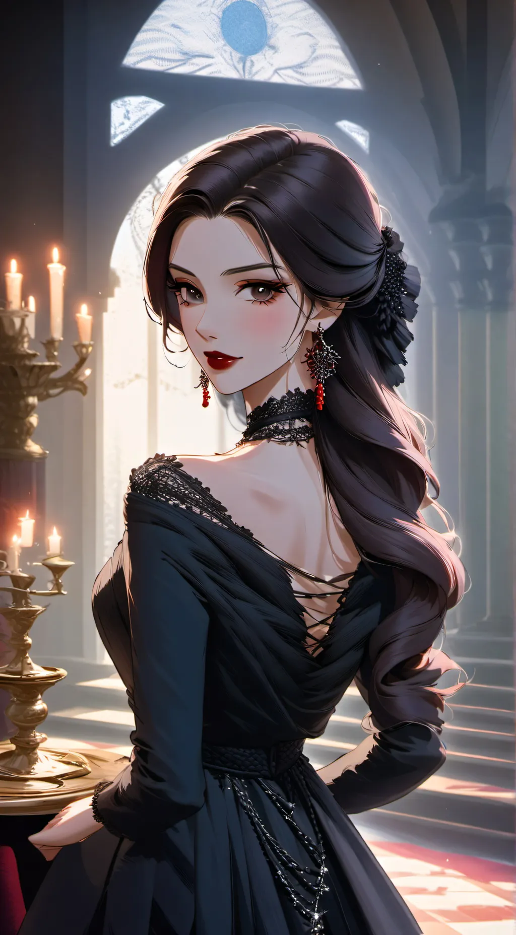 ai character: Andrómeda  background