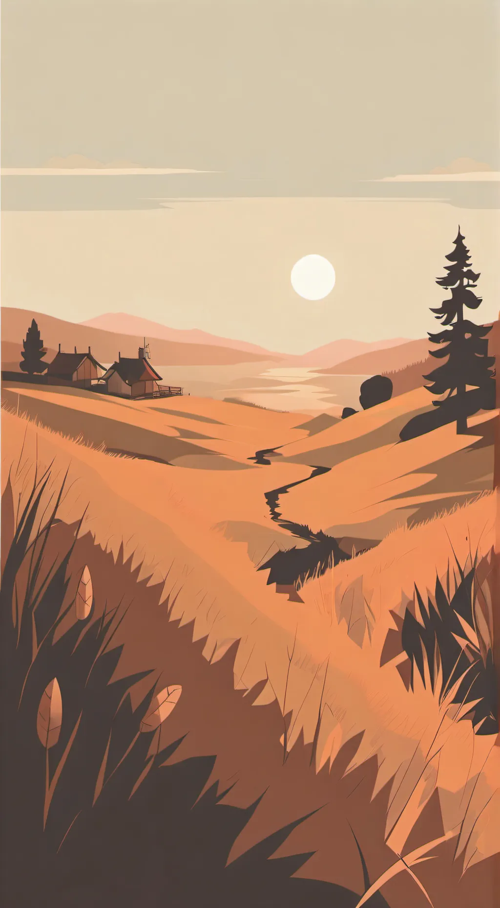 ai character: calm place indeed  background