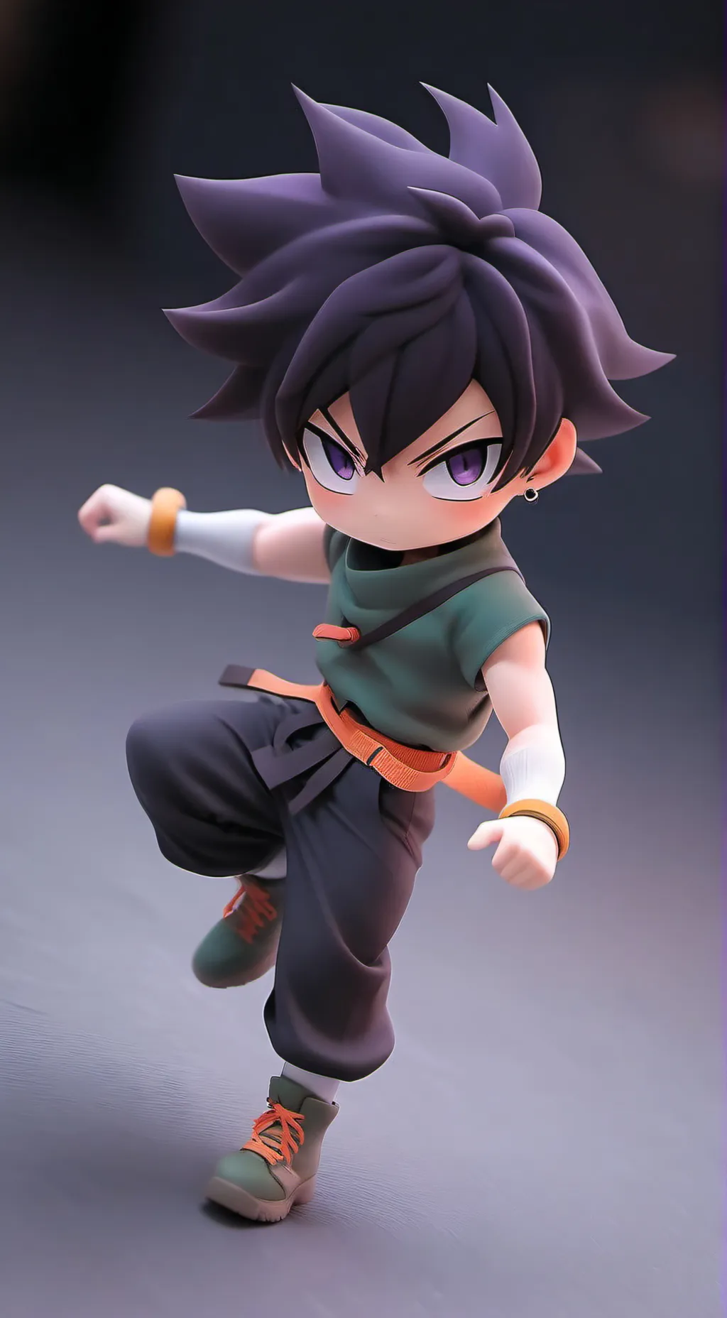 ai character: wolf hybrid Denki  background