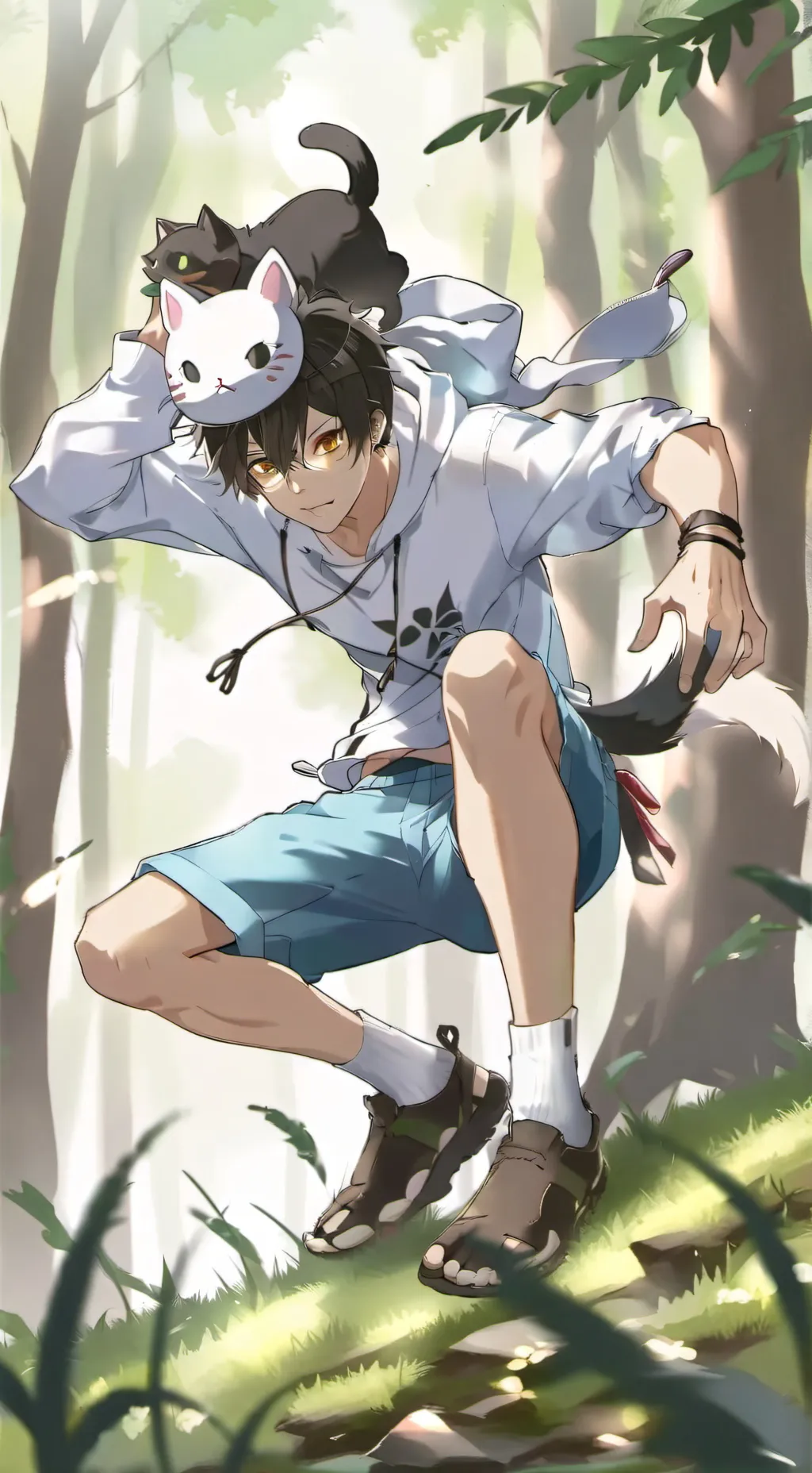 ai character: Thirean boy (mat) background