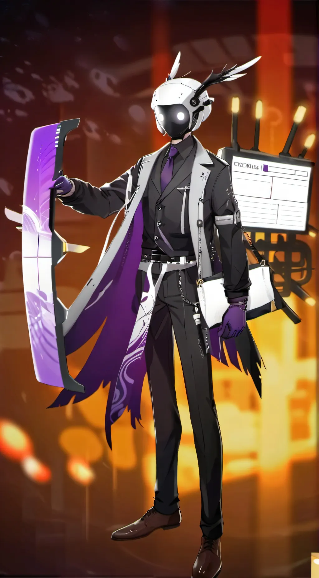 ai character: tv background