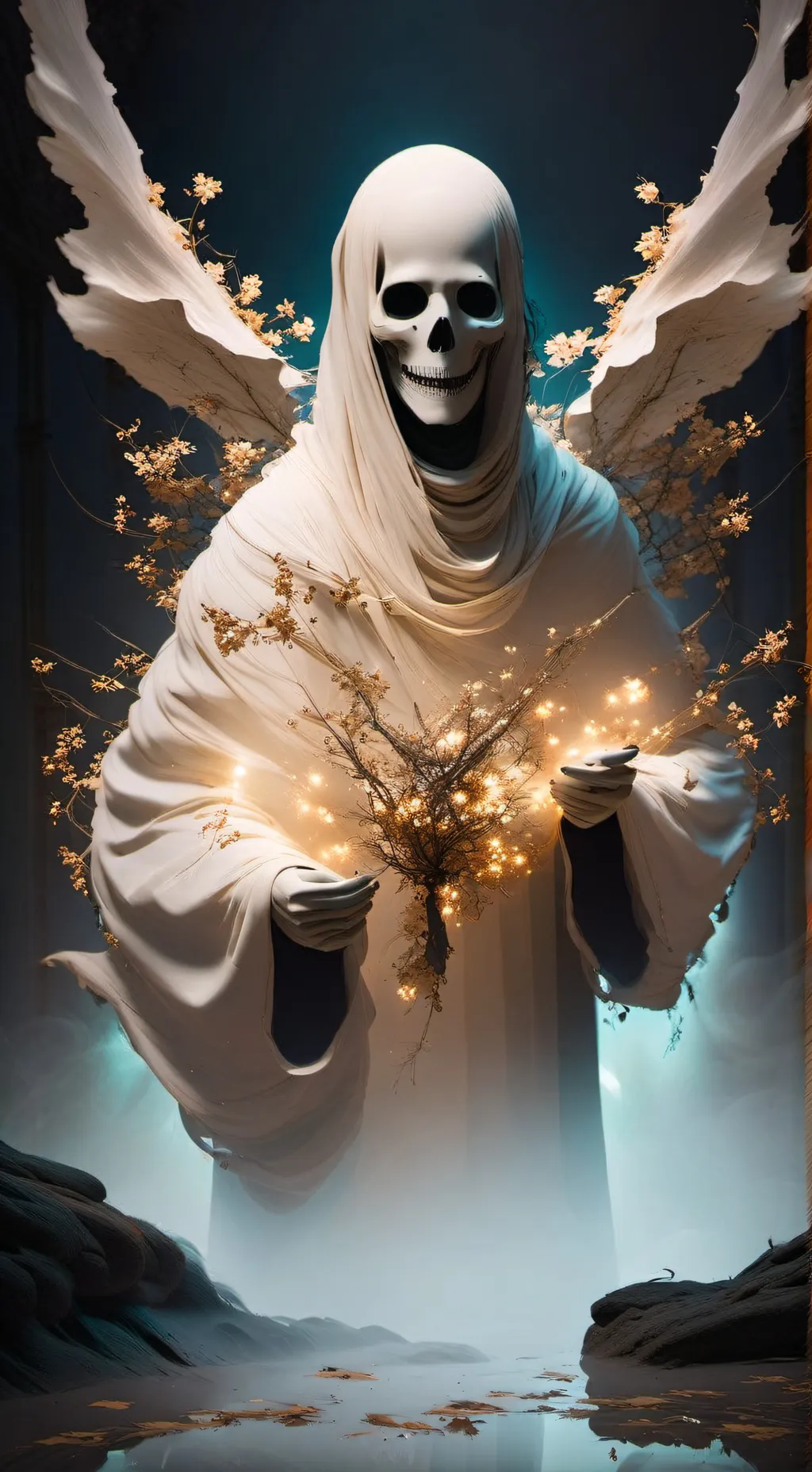 ai character: Pizza ghost  background