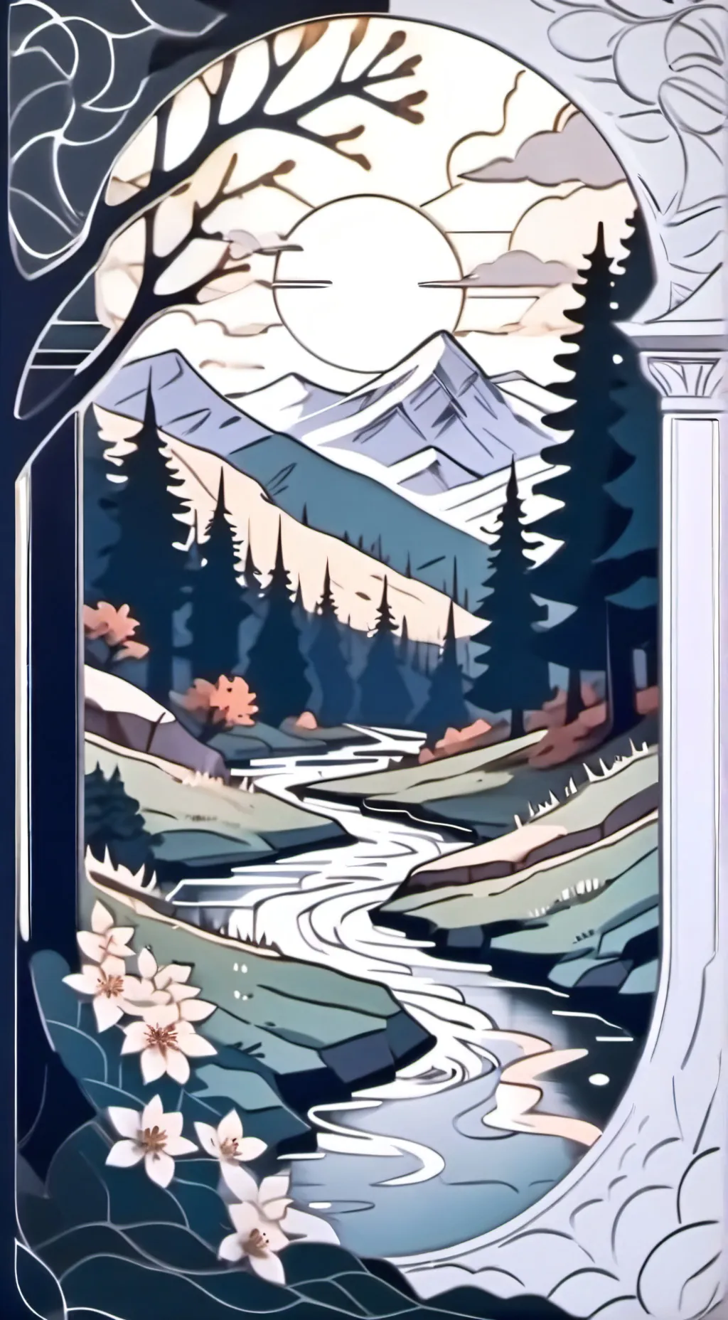 ai character: Calm place background