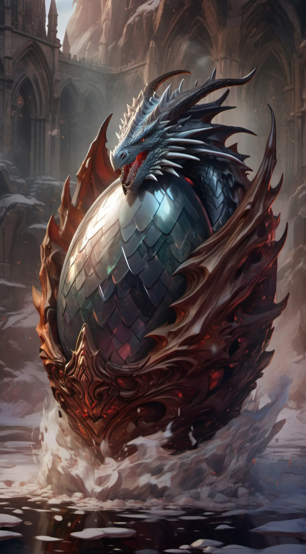 ai character: Dragon Egg background