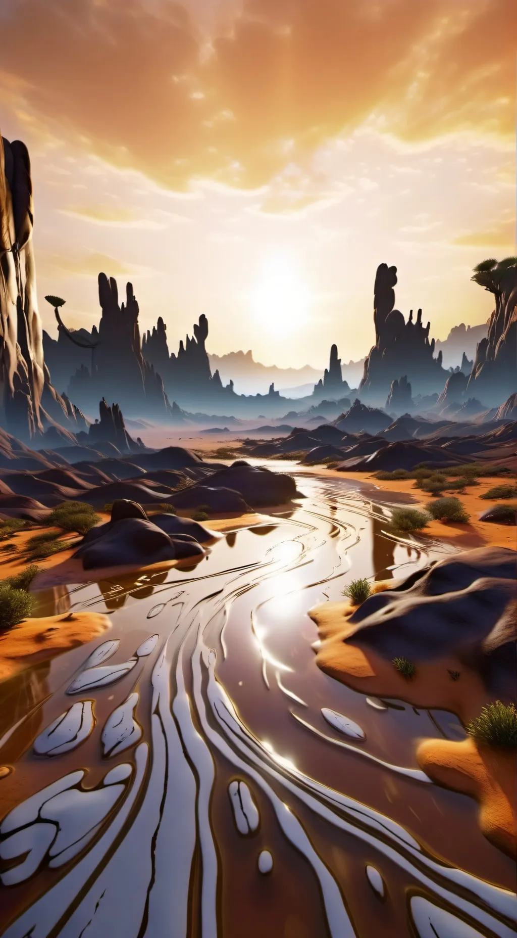 ai character: Fs New land background