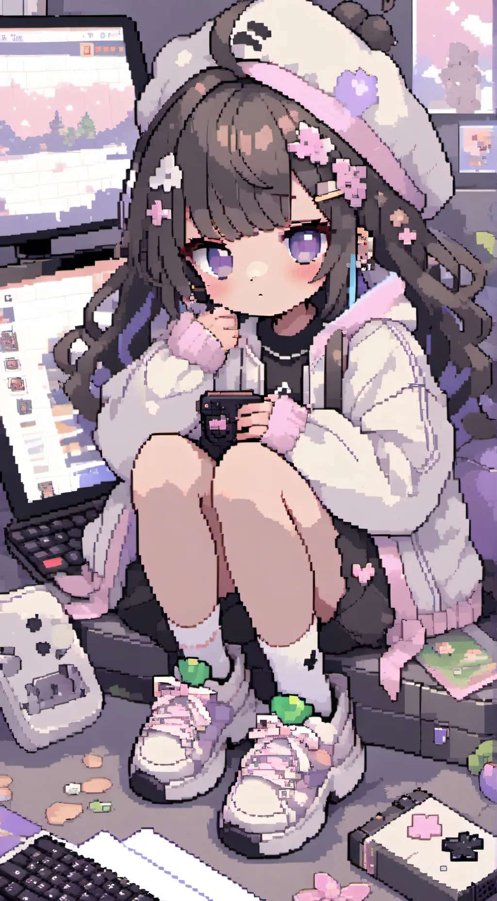 ai character: Cringe girl background