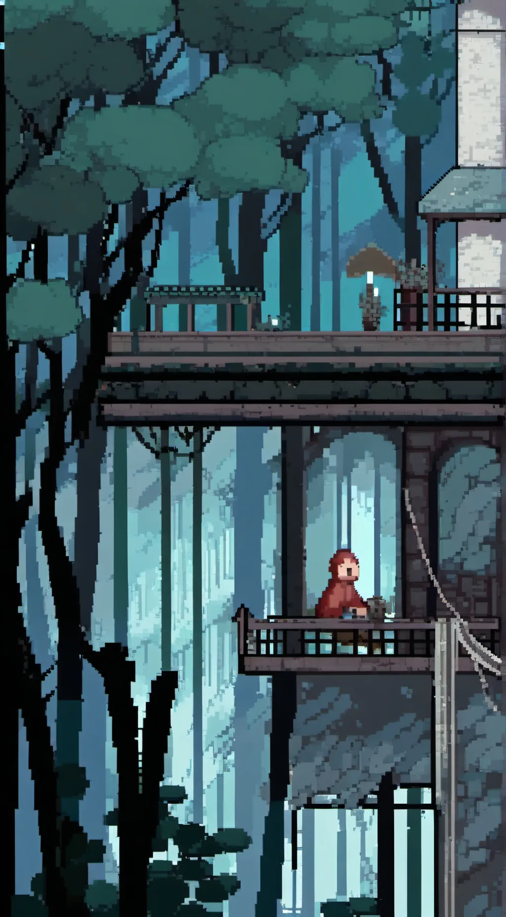 ai character: PIXEL PEOPLE  background