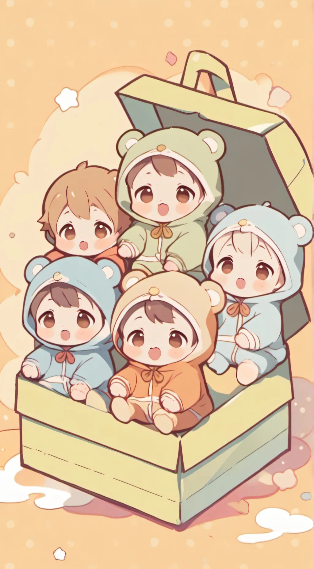 ai character: baby packs  background