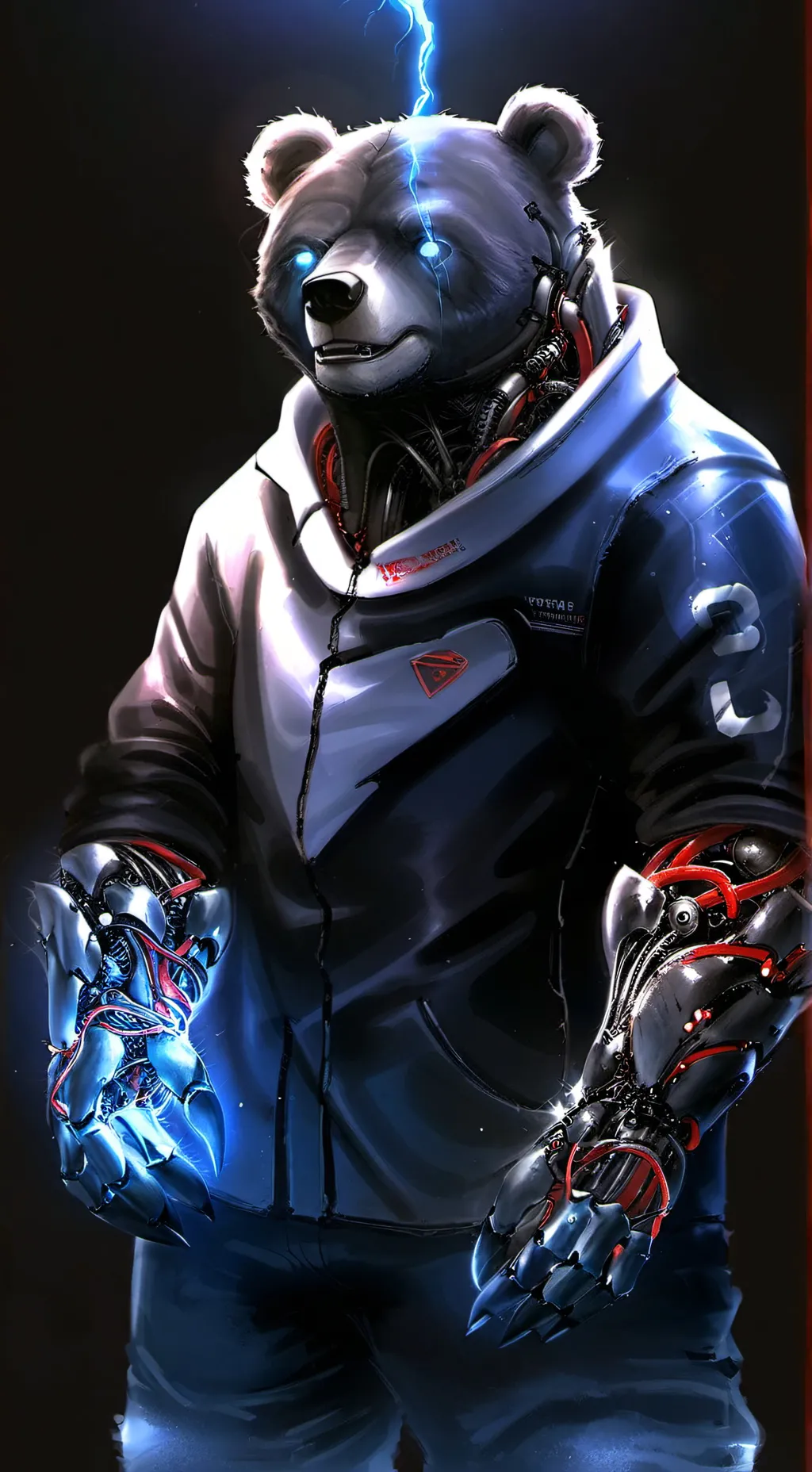 ai character: T3DDY  background