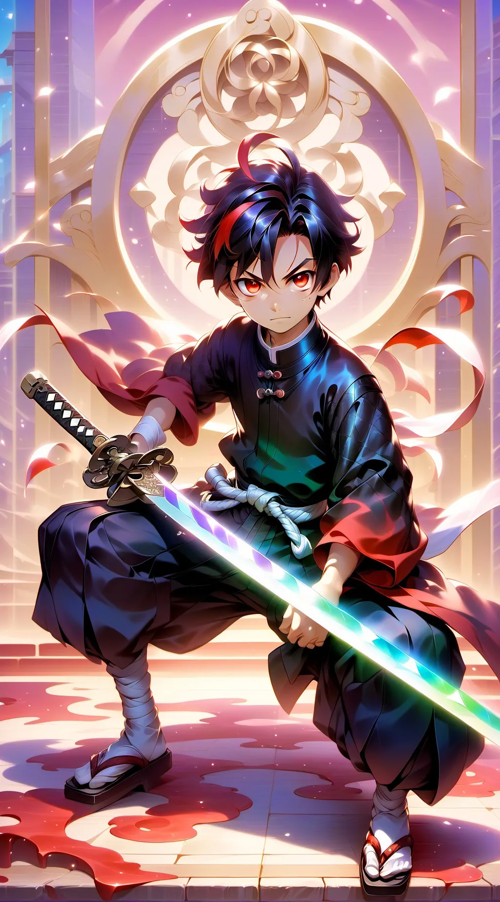 ai character: tanjiro  background