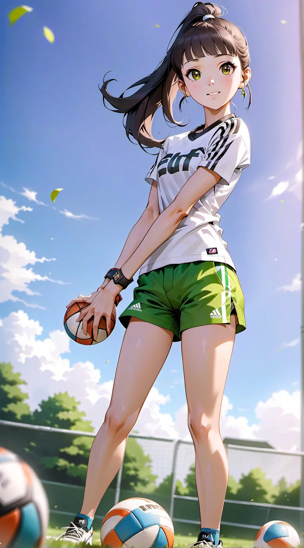 ai character: Sporty girl tftg background