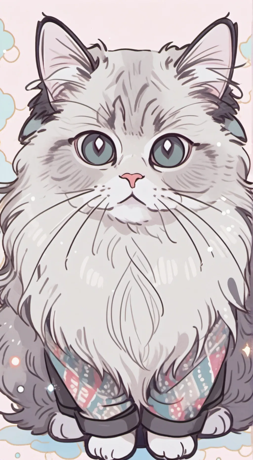ai character: kitty cat background