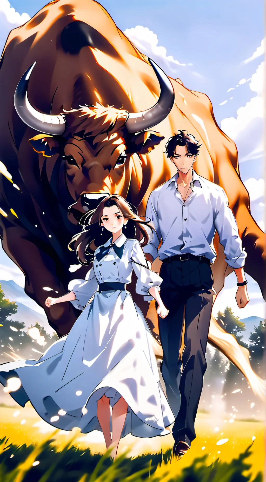 ai character: who Let The Bull?! background