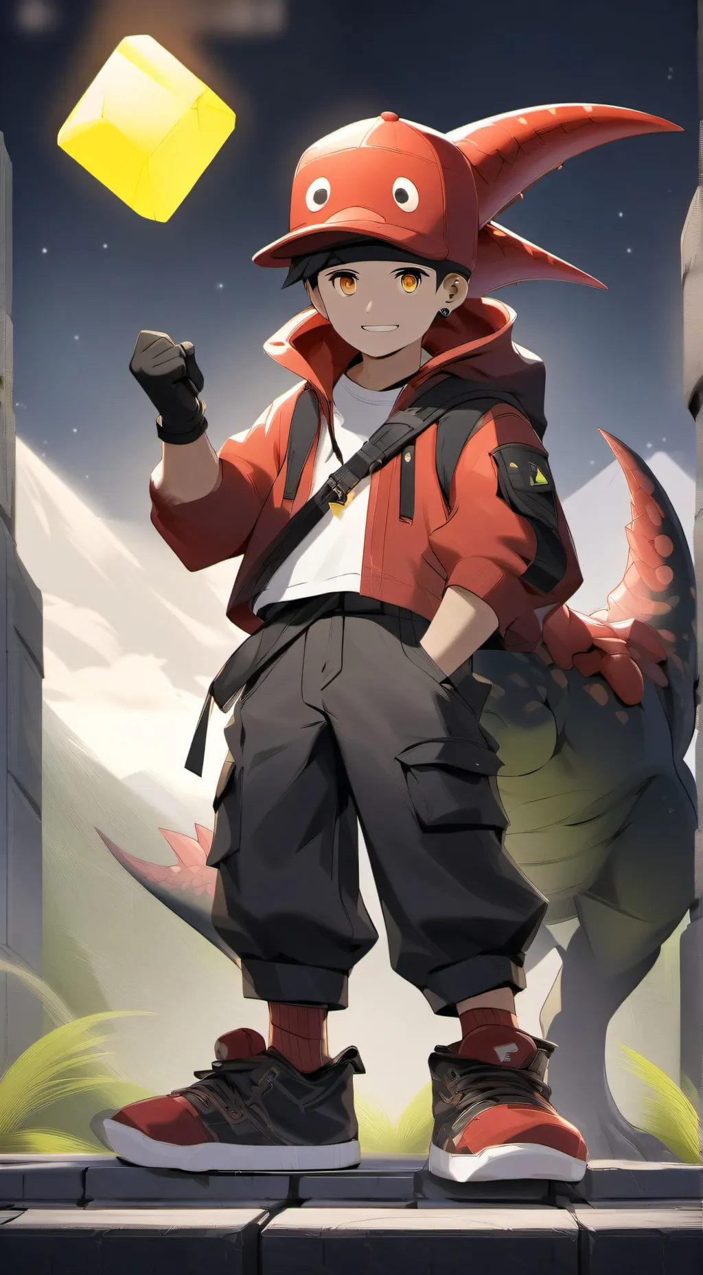 ai character: bino kid🦖 background