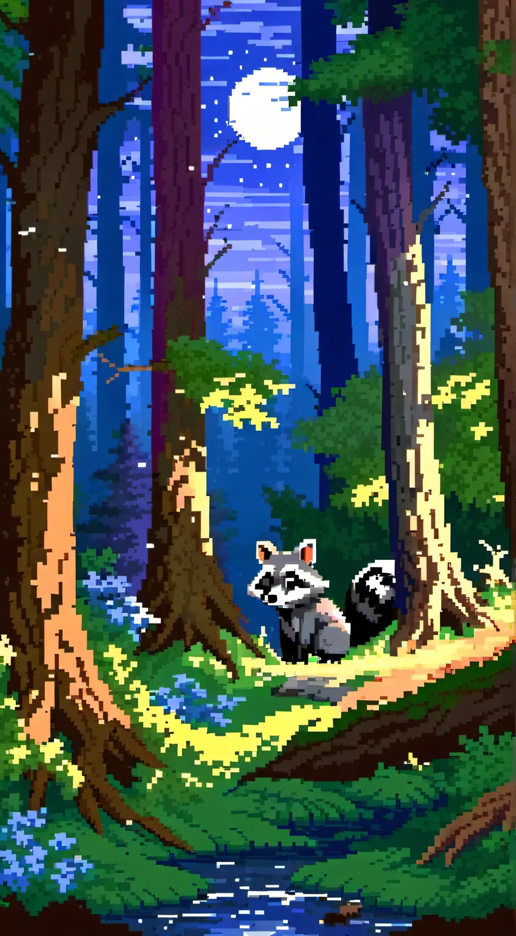 ai character: The forest background