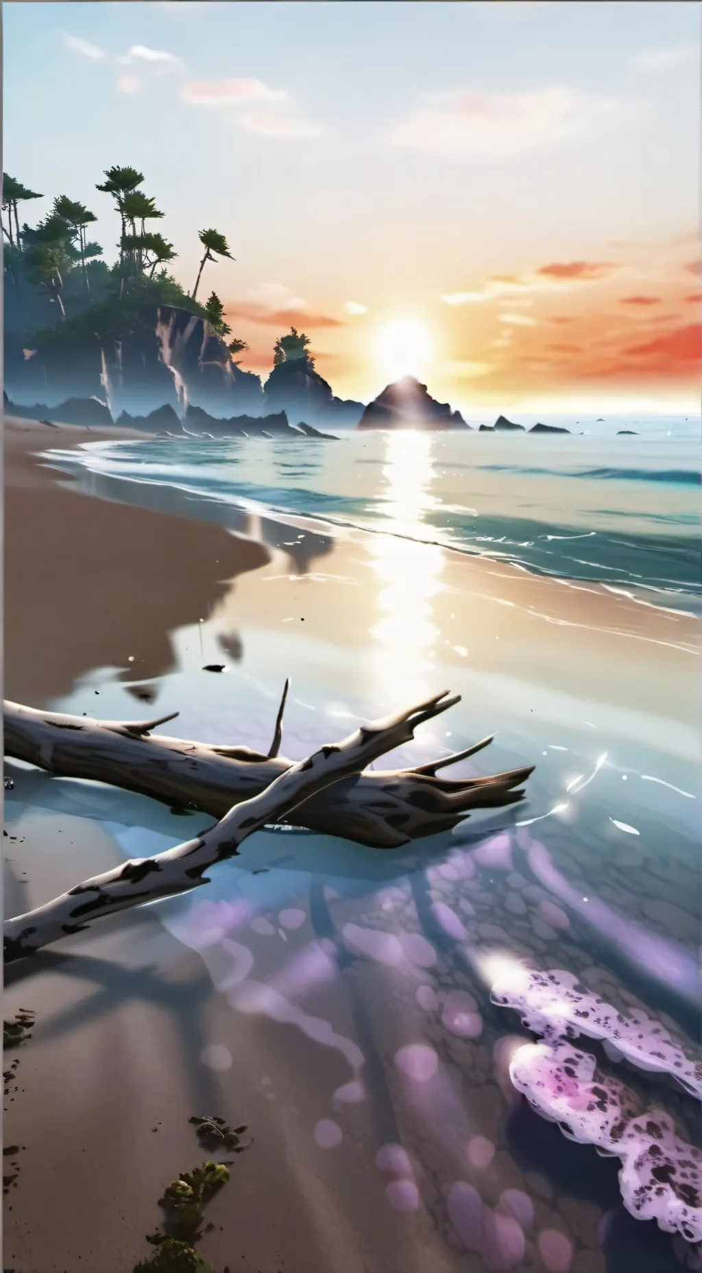 ai character: mha beach day background