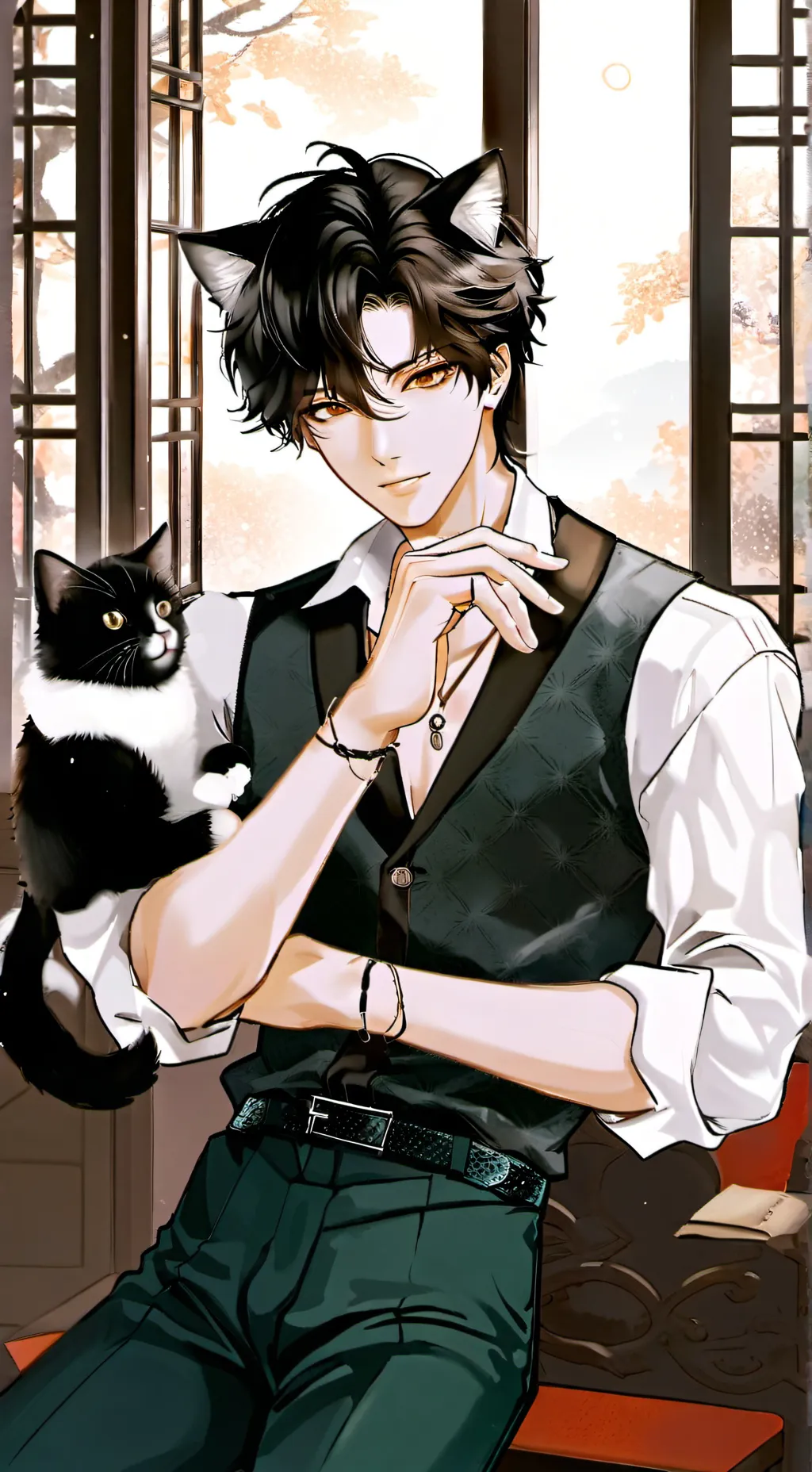 ai character: ☆your cat Liam☆ background