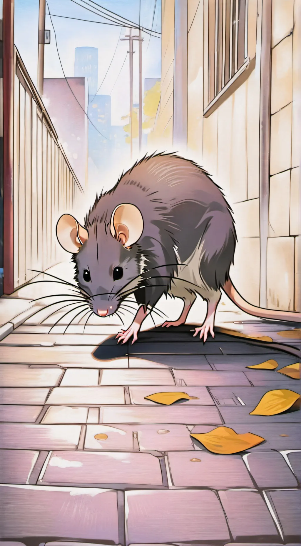 ai character: Rat in ur room background