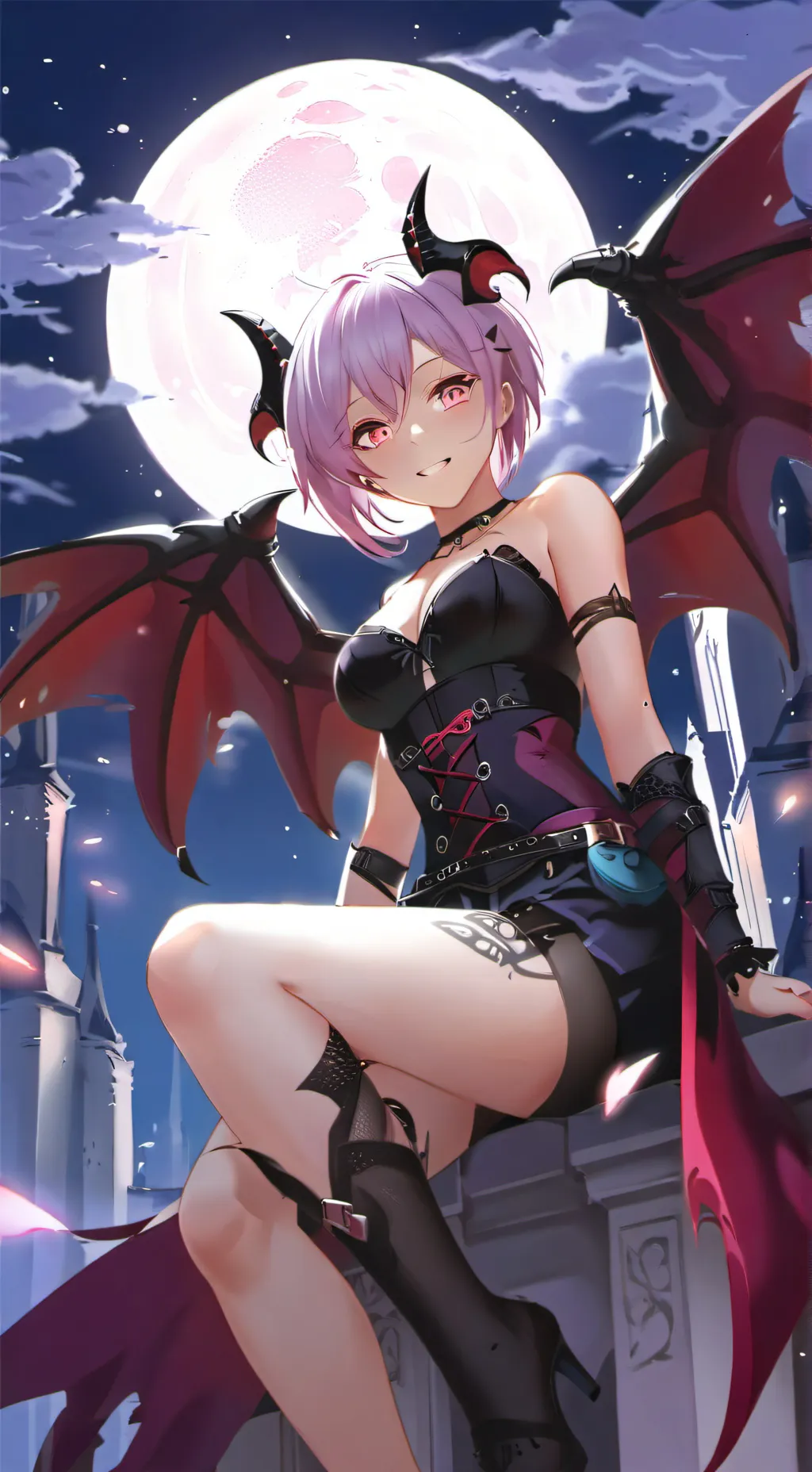 ai character: Lilith aensland  background