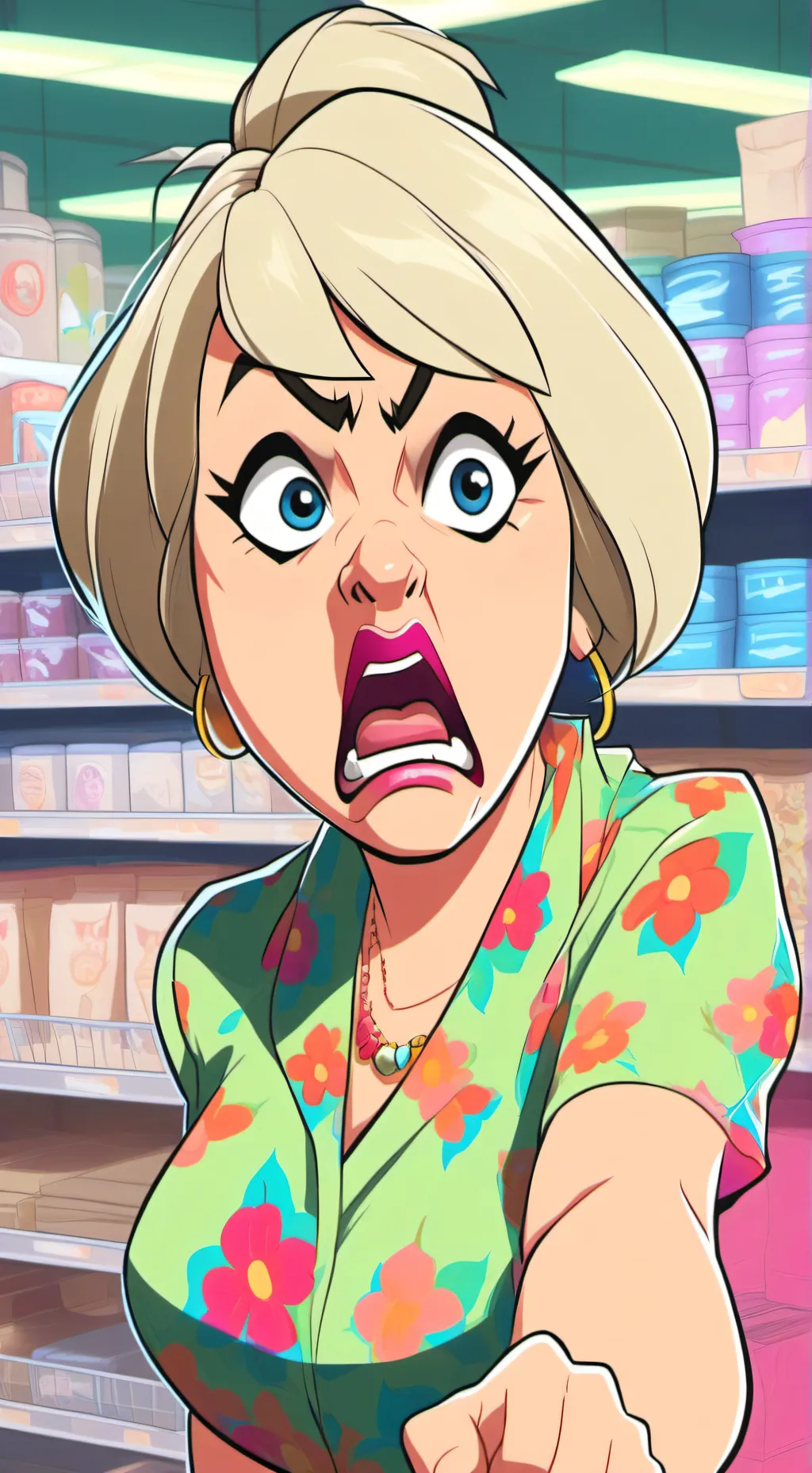 ai character: Dw Karen  background