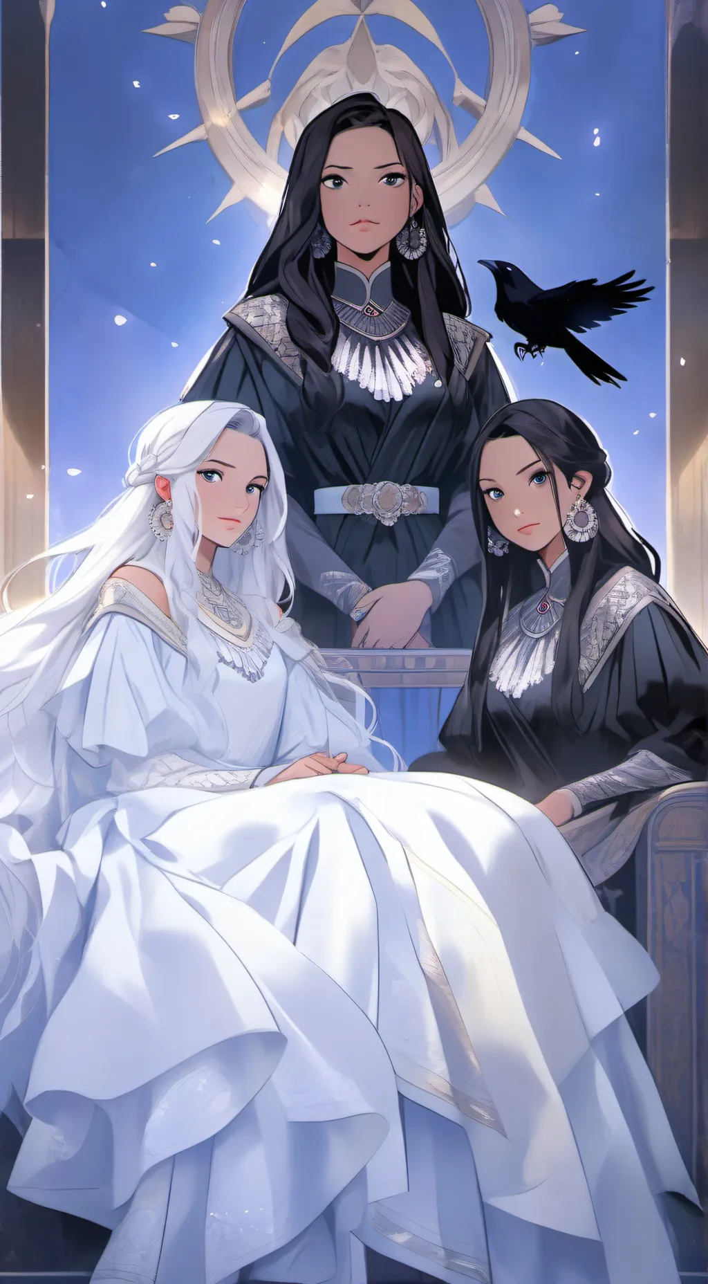 ai character: Three sister wives background