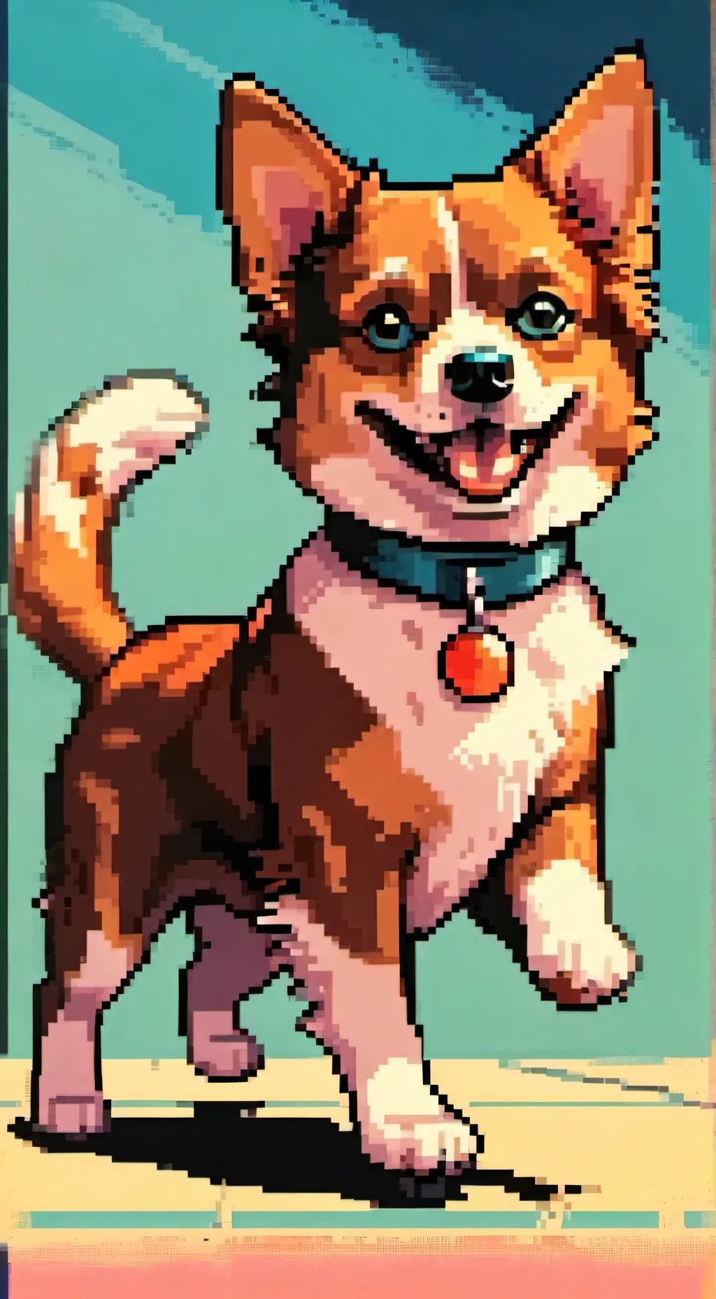 ai character: Pixel background