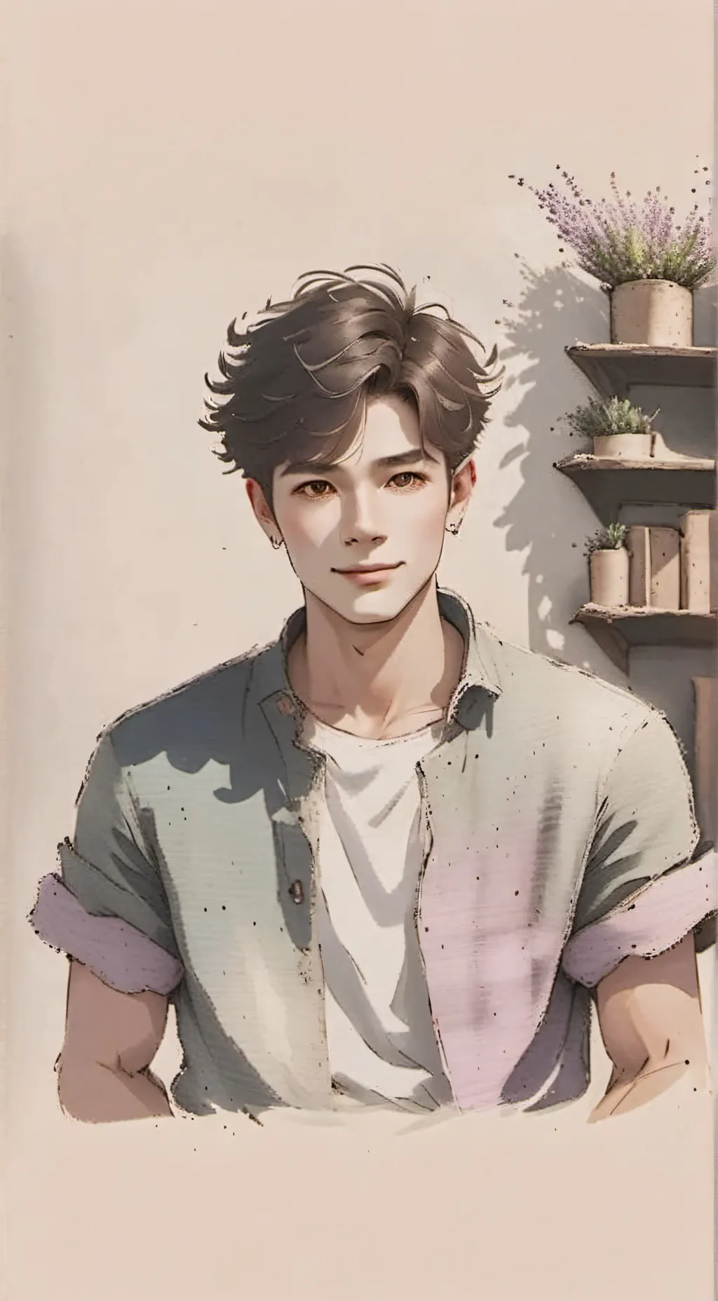 ai character: MHA Asher snapped  background