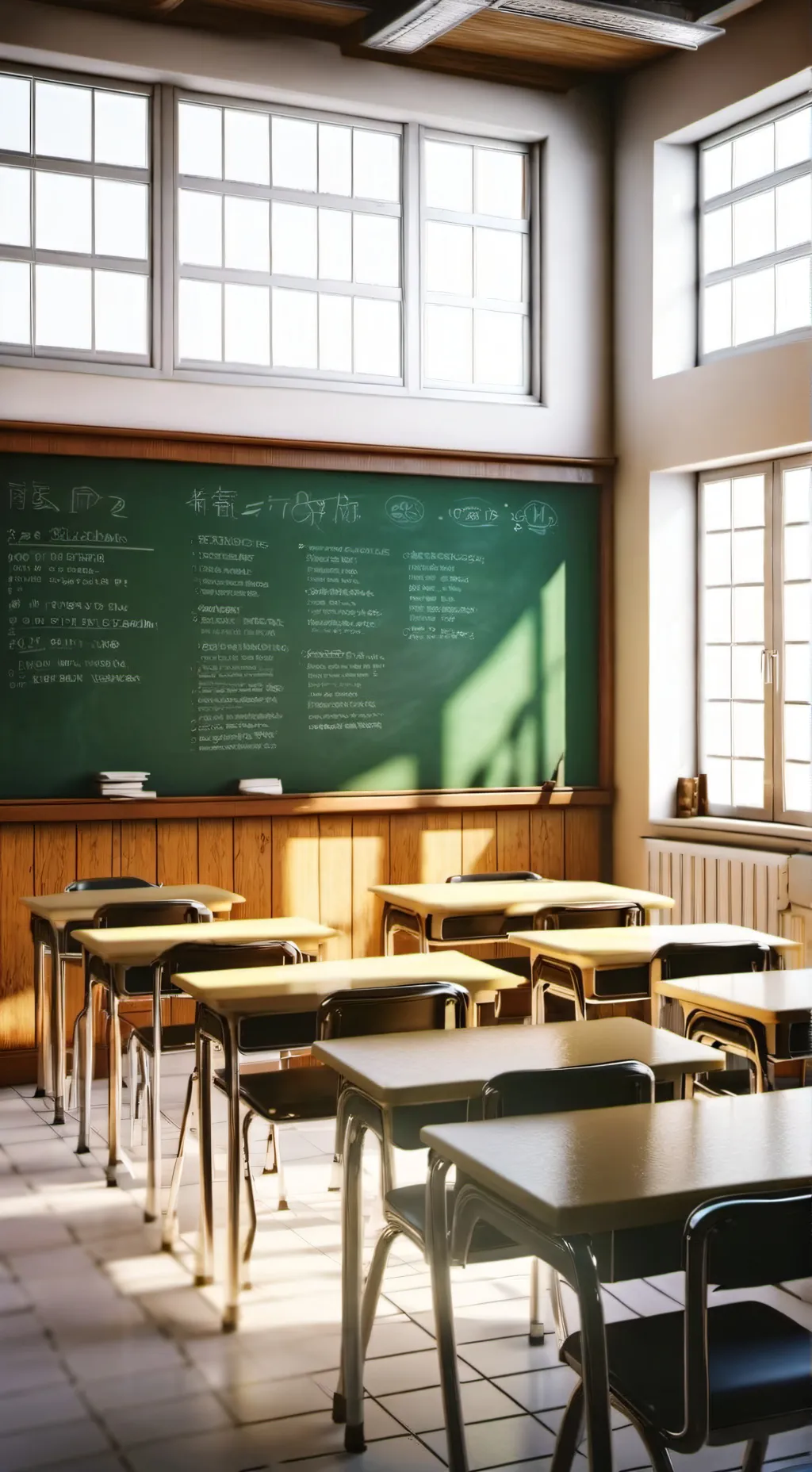 ai character: salón de clases💐🌻 background