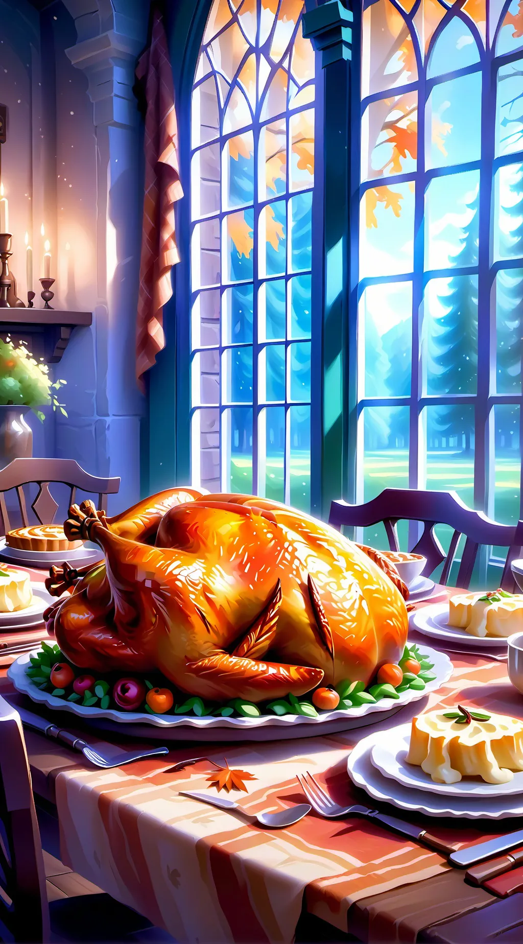 ai character: FPE THANKSGIVING background